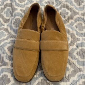 Cole Haan womens 8 B Suede Tan Slip-On Loafers new flats shoes